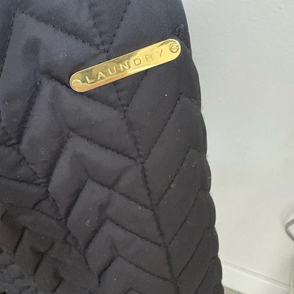 Laundry by Shelli Segal Black Puffer Coat/Jacket - Picture 3 of 5